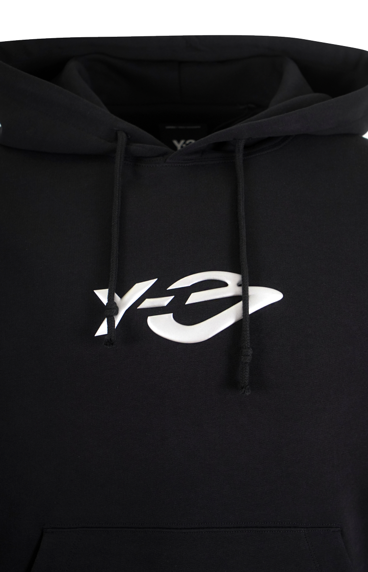 Y-3 French Terry Liquid Logo Hoodie in Black