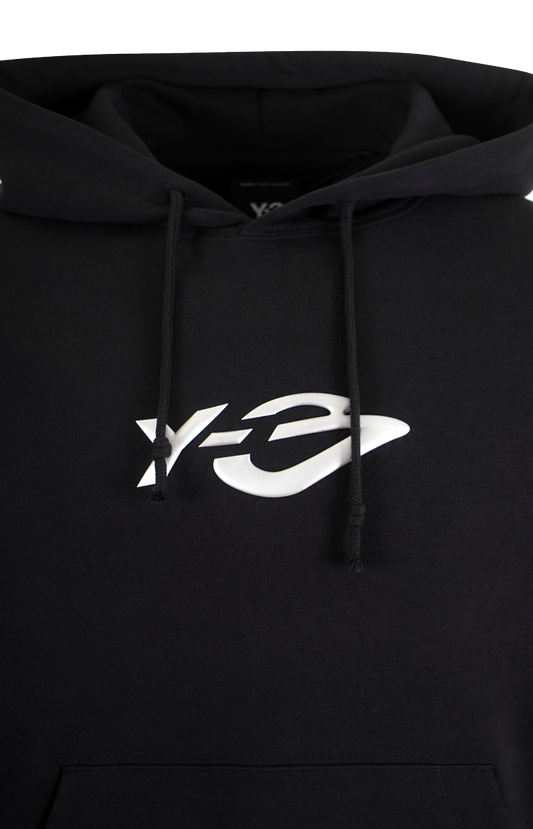 Y-3 French Terry Liquid Logo Hoodie in Black