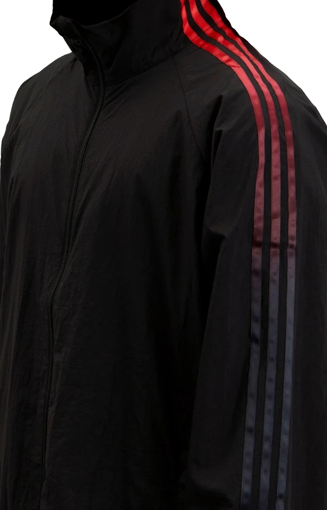 Y-3 Gradient 3-Stripes Nylon Track Top in Black — product photo 2
