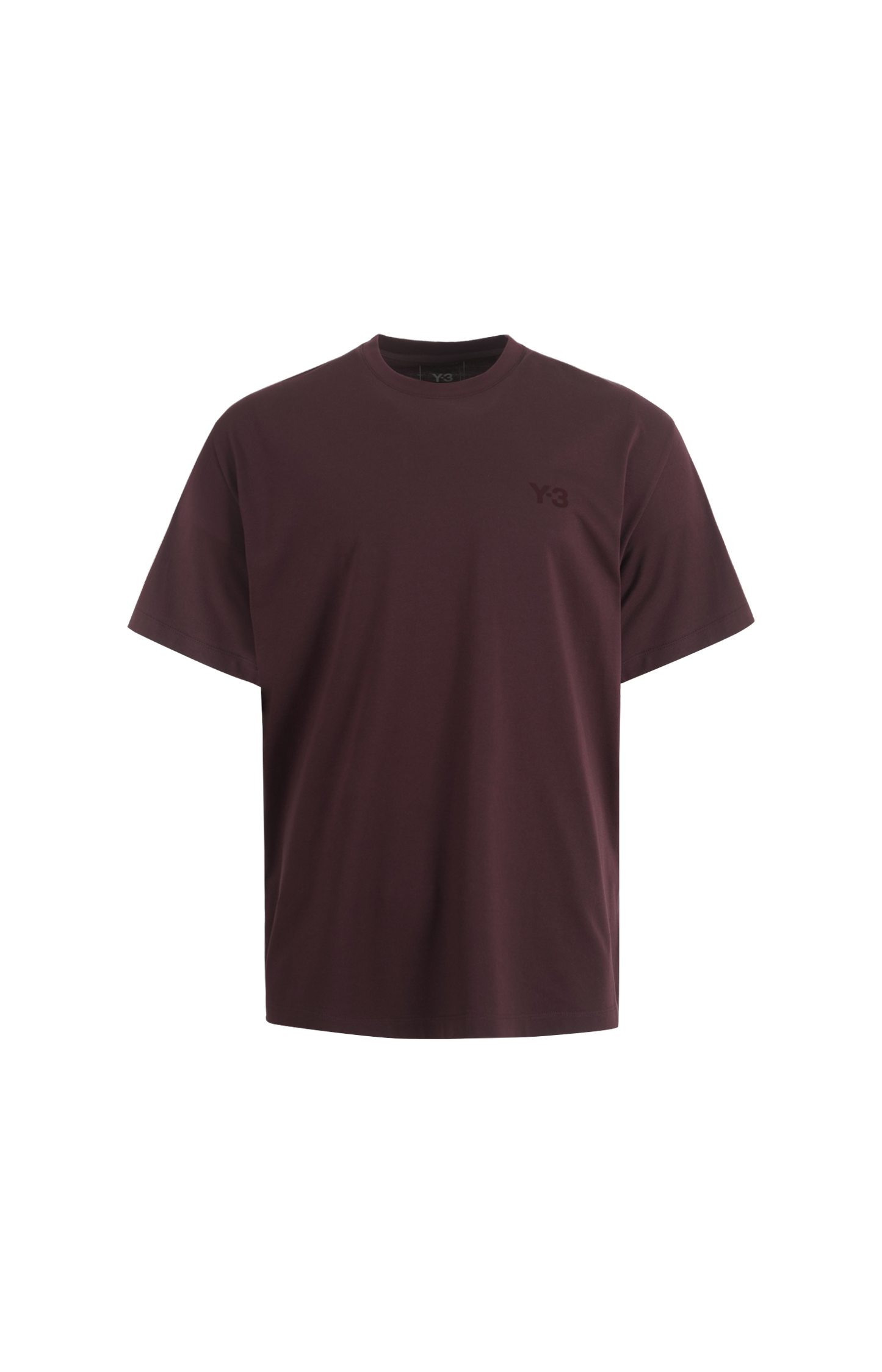 Y-3 Regular Short Sleeve T-Shirt in Burgundy