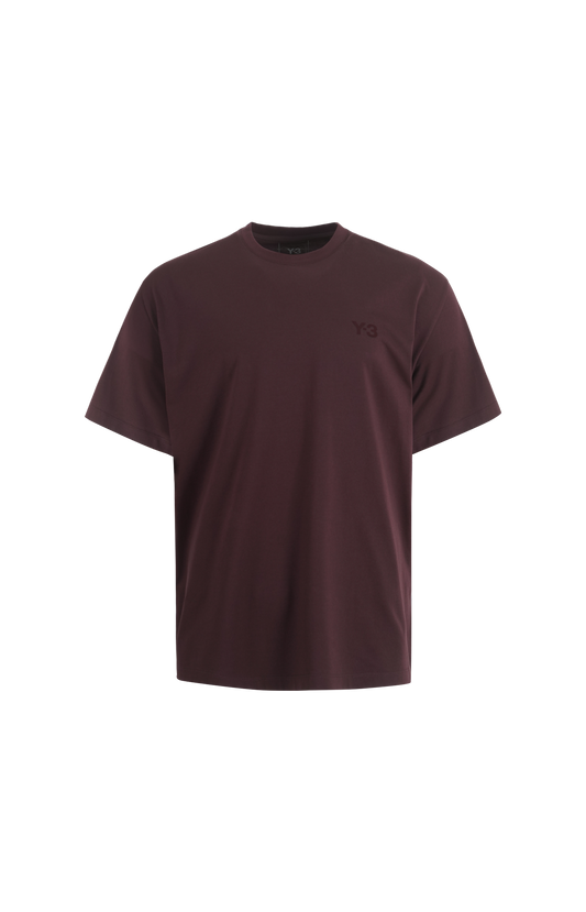 Y-3 Regular Short Sleeve T-Shirt in Burgundy