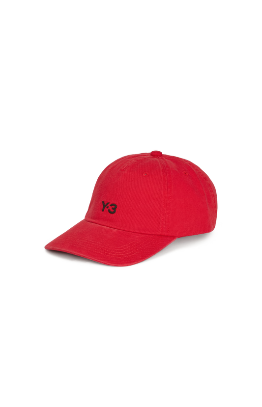 Y-3 Dad Cap in Red — front view