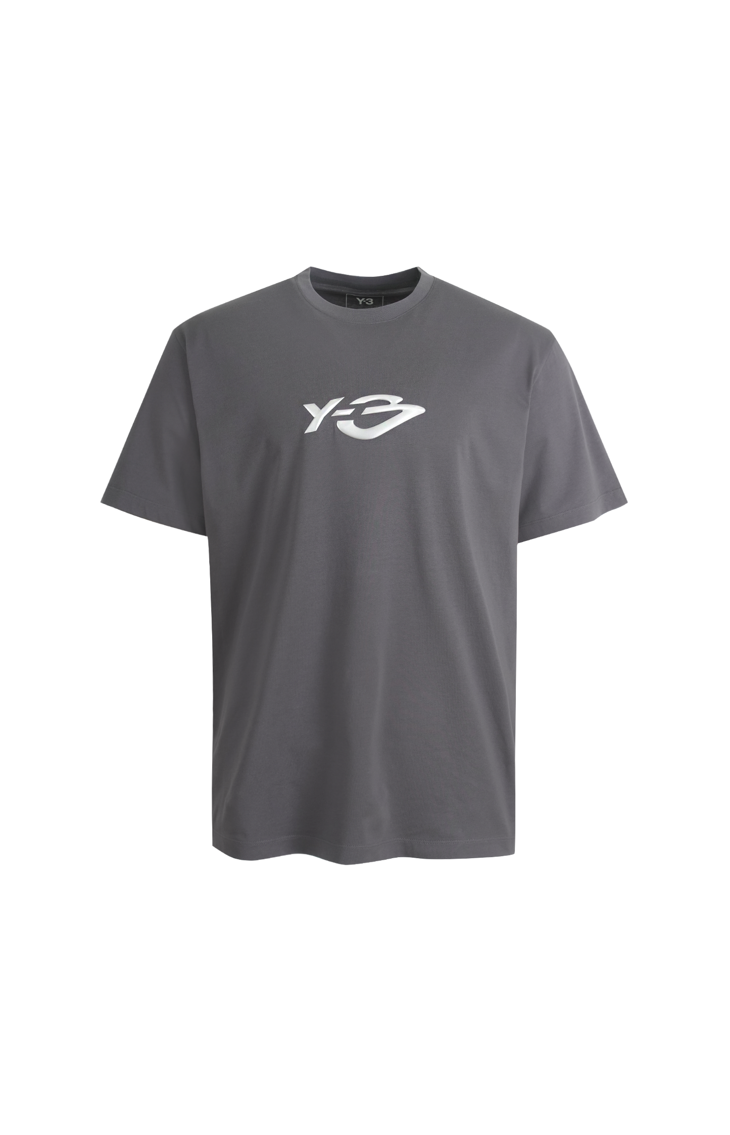 Y-3 Grey Liquid Logo Short Sleeve T-Shirt