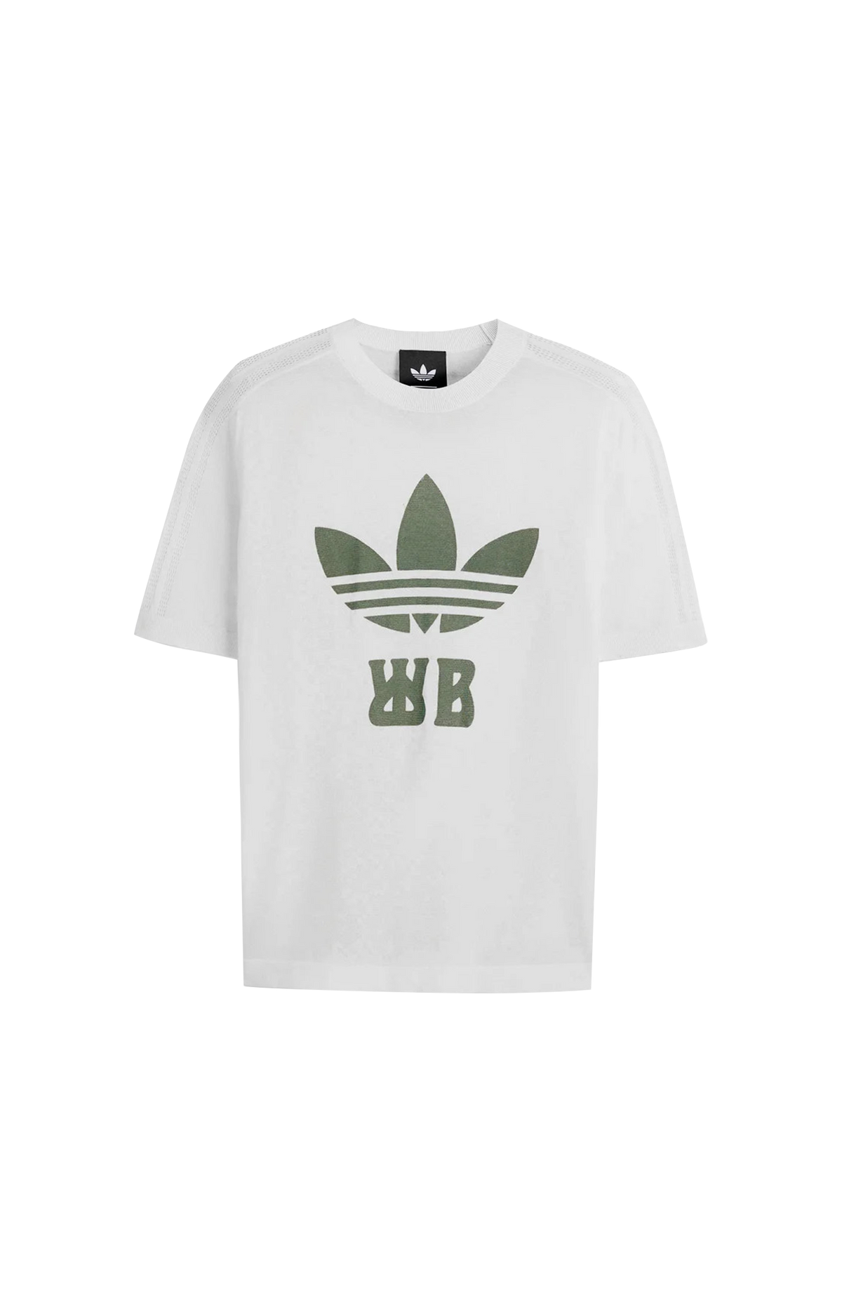 Adidas Originals x Wales Bonner Jacquard T-Shirt in White — front view