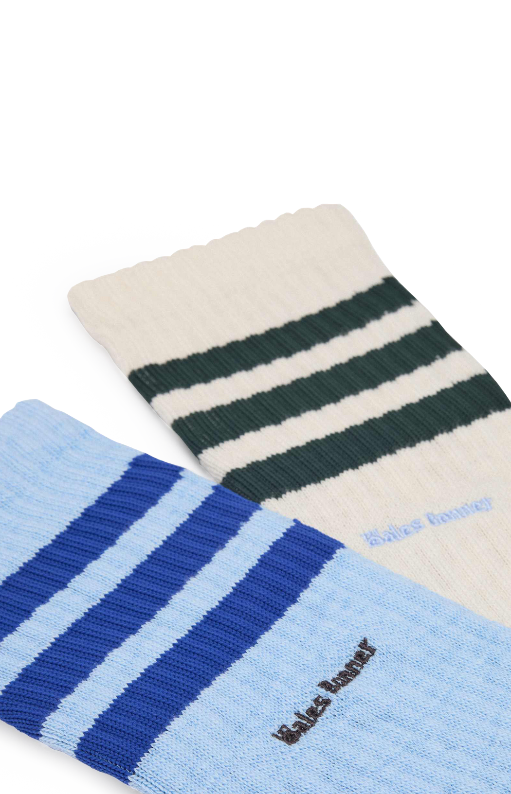 Adidas Originals x Wales Bonner Socks in Chalk White & Clear Sky — product photo 2