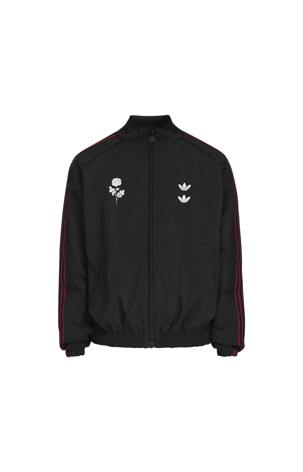 Cutline Knitted Track Top in Black