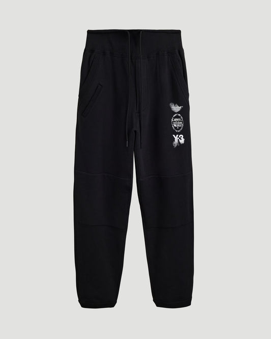 Cuffed Track Pant in Black