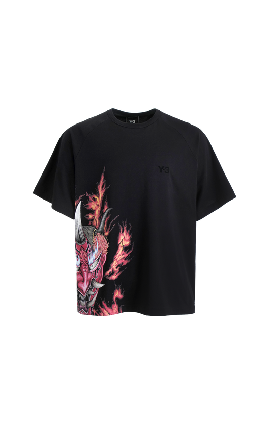 Y-3 Black Graphic Short Sleeve T-Shirt