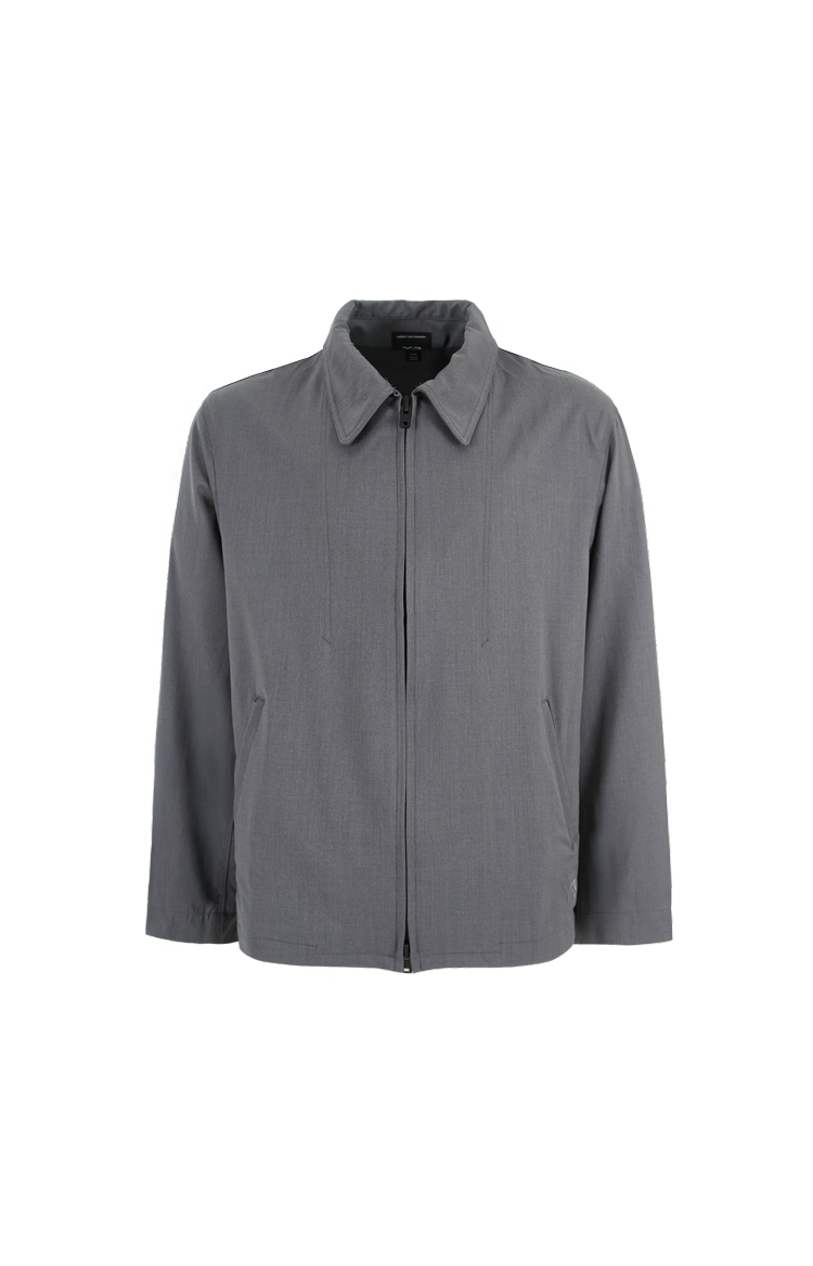 Wool Tailored Blouson Jacket in Grey