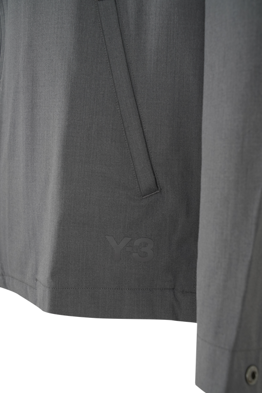 Wool Tailored Blouson Jacket in Grey