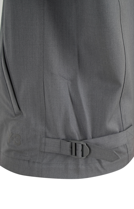 Wool Tailored Blouson Jacket in Grey