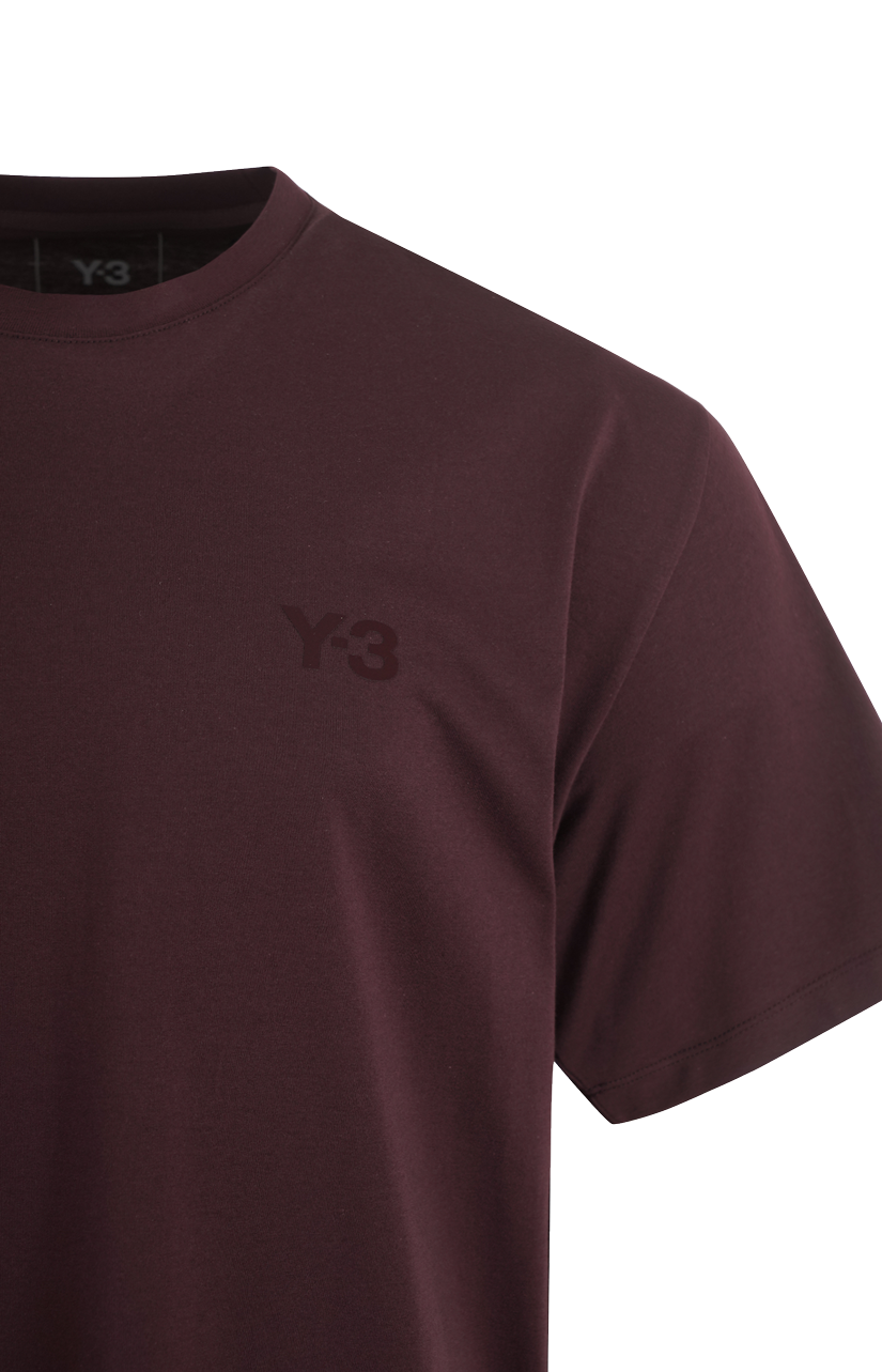 Y-3 Regular Short Sleeve T-Shirt in Burgundy