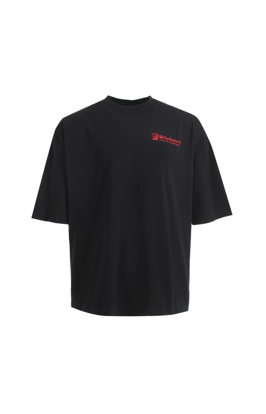 Adidas x Willy Chavarria Chavarria Atelier Tee in Black — front view