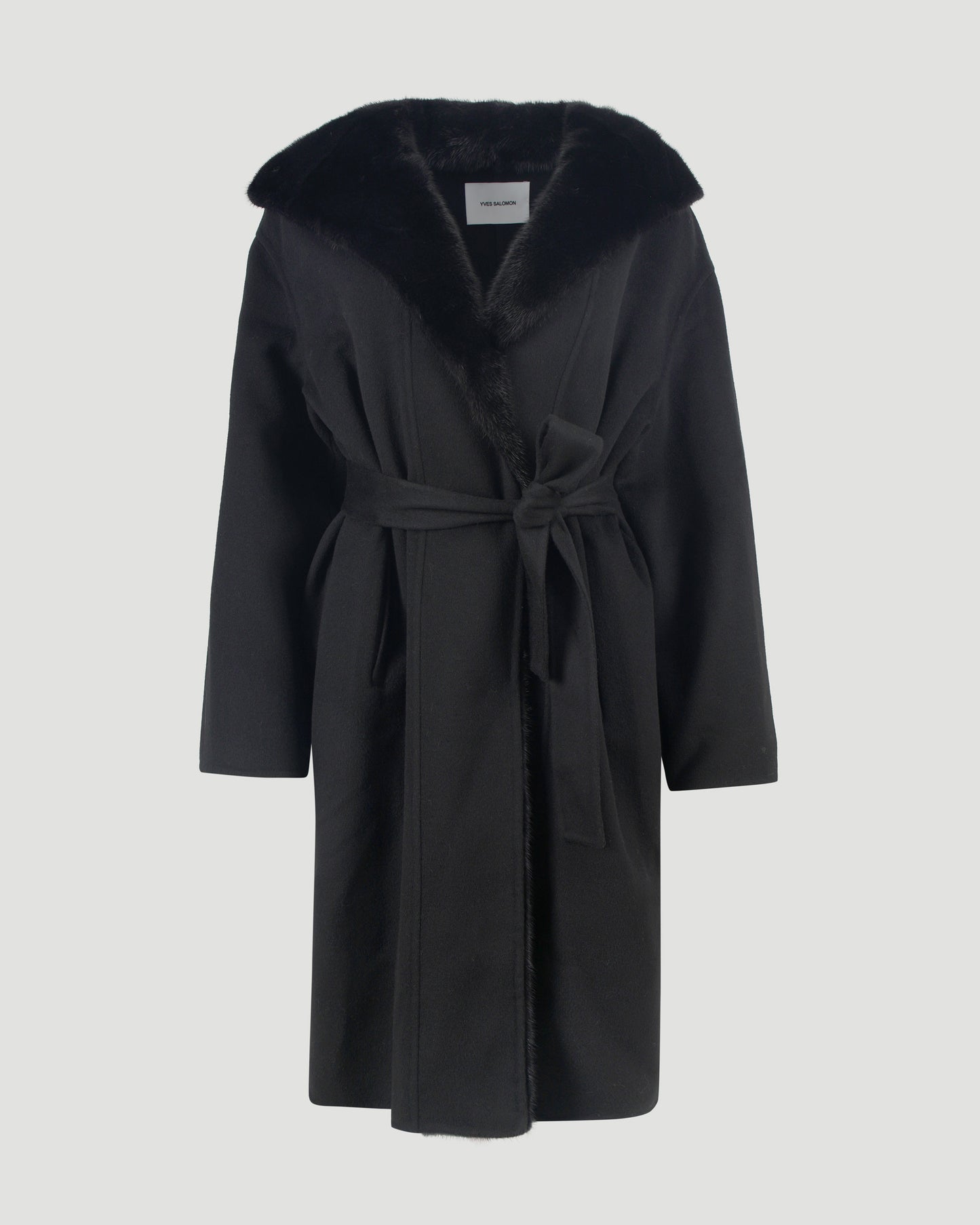 Wool Coat in Black