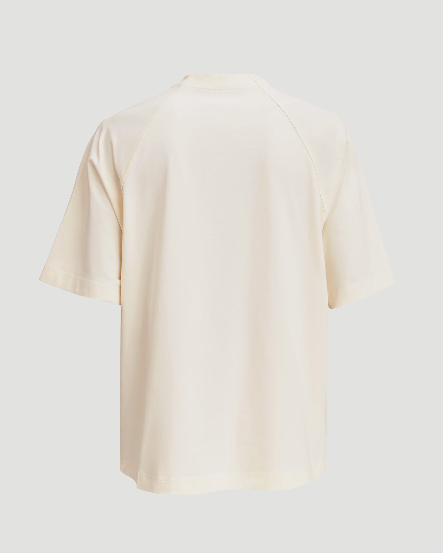 Le T-Shirt Typo Raglan Logo T-Shirt in Light Beige