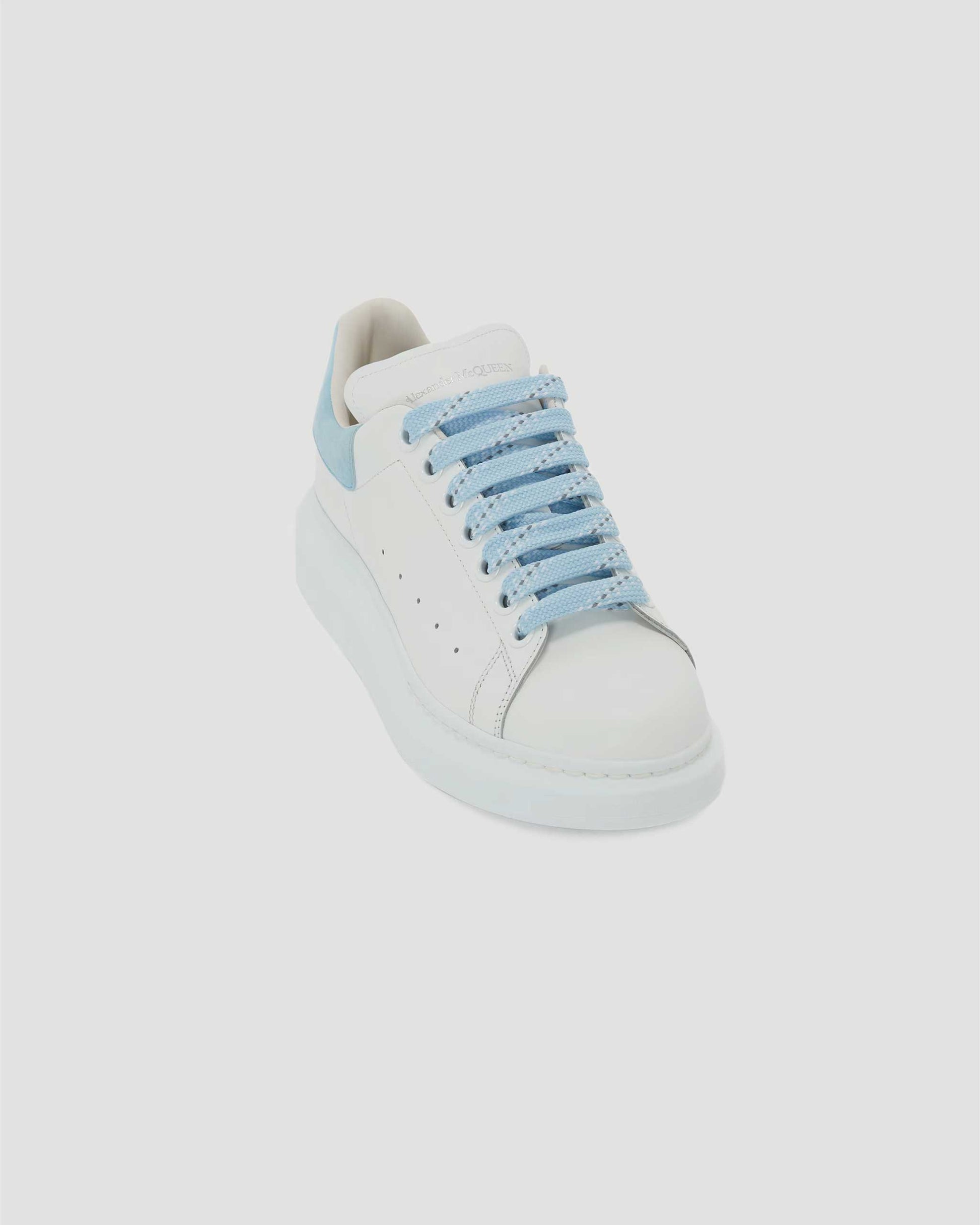 Alexander McQueen Oversized Sneaker in White And Powder Blue — product photo 3