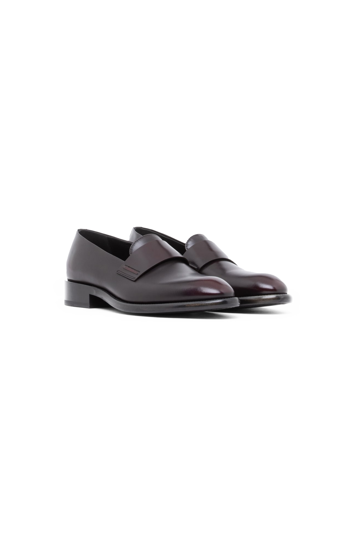 Slippers in Brushed Leather with a Leather Sole