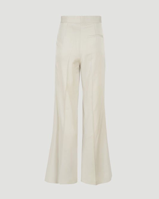 Flared Pants in Light Beige