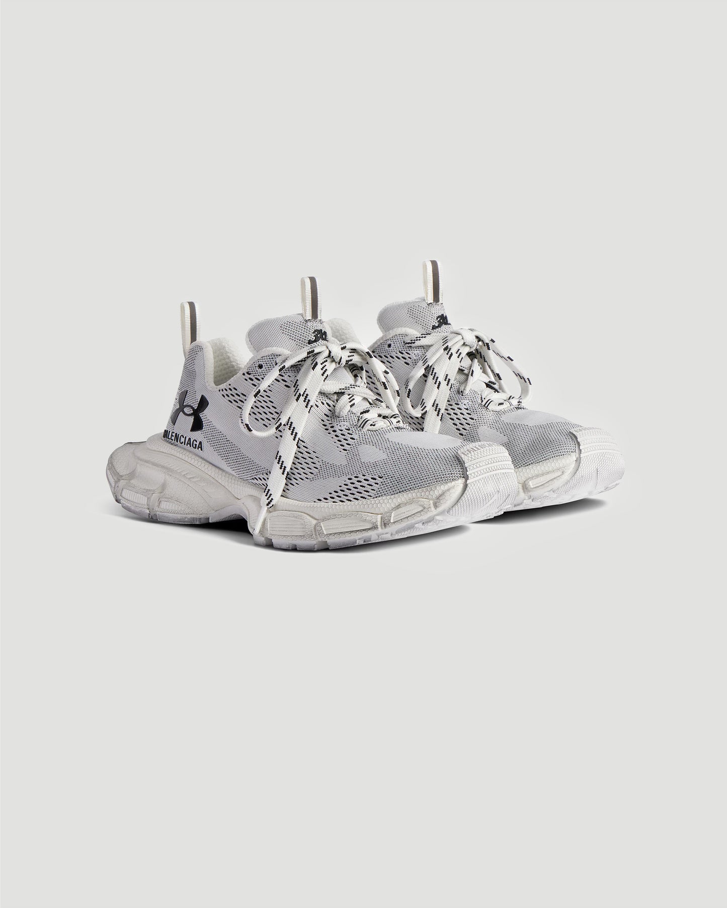 Under Armour® 3XL Knit Sneaker in White And Black
