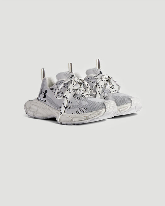 Under Armour® 3XL Knit Sneaker in White And Black