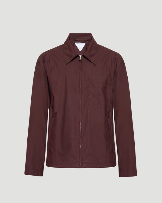 Resin-Coated Jacket in Burgundy