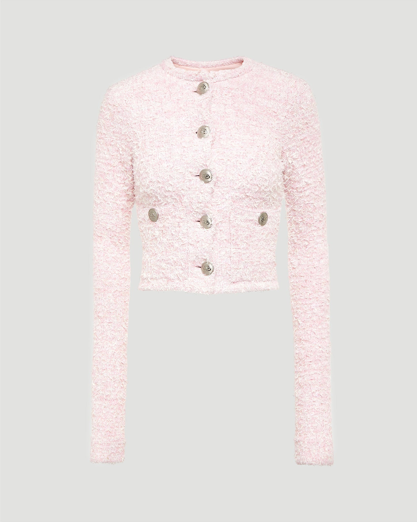 TWEED CARDIGAN IN PINK