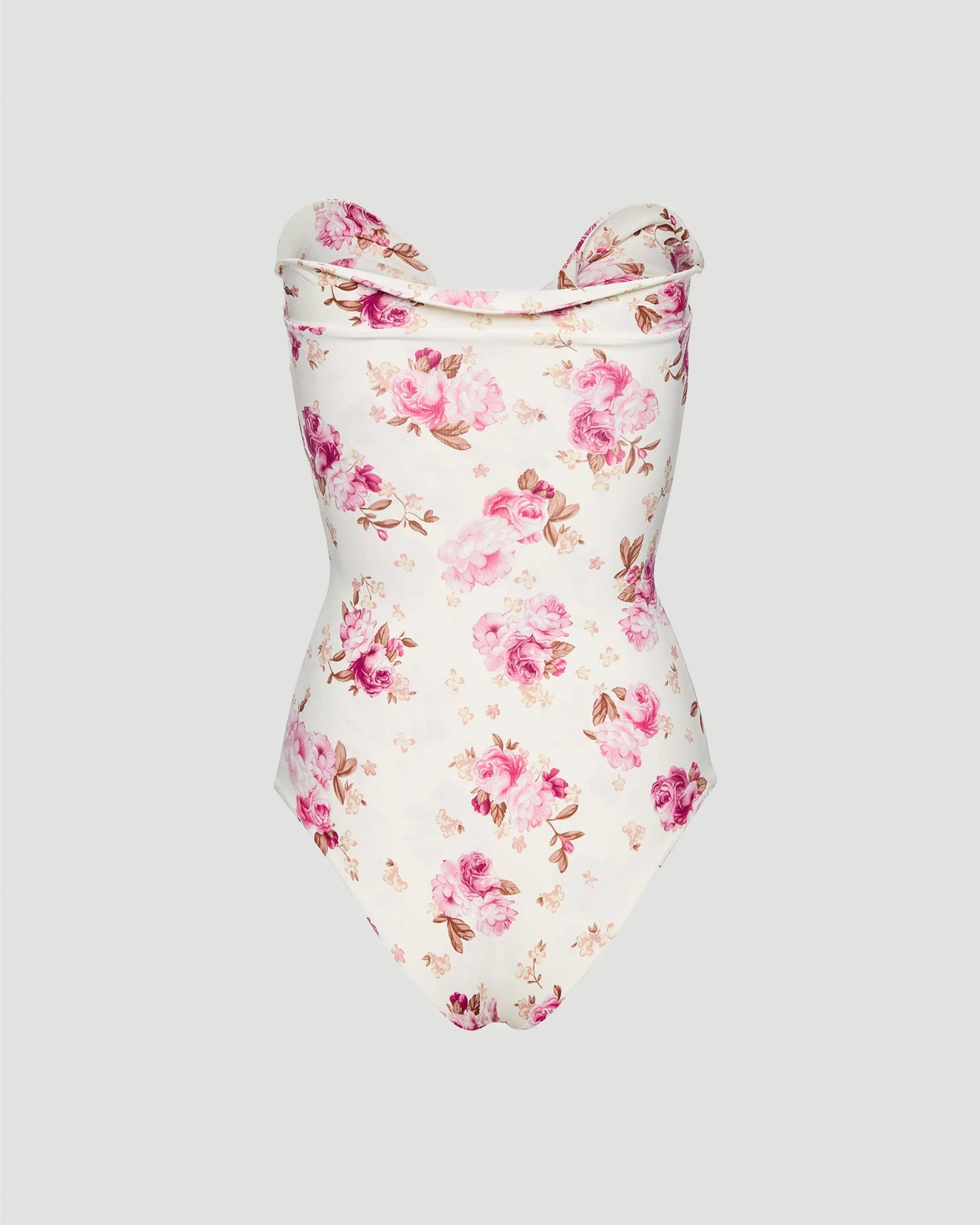 Sculptural Rose Bustier Swimsuit