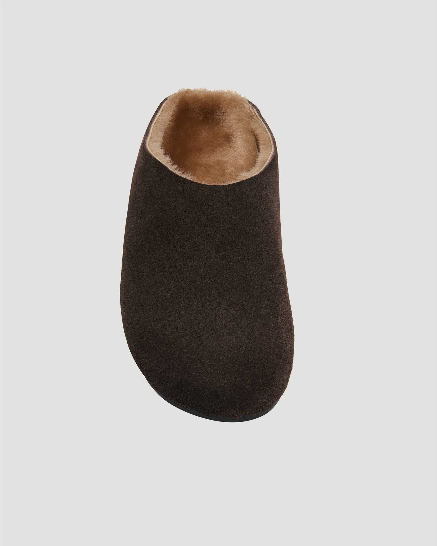 Hudson Slide in Suede And Shearling