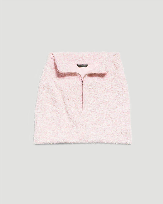 TWEED MINI SKIRT IN PINK