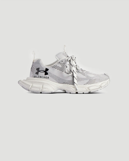 Under Armour® 3XL Knit Sneaker in White And Black