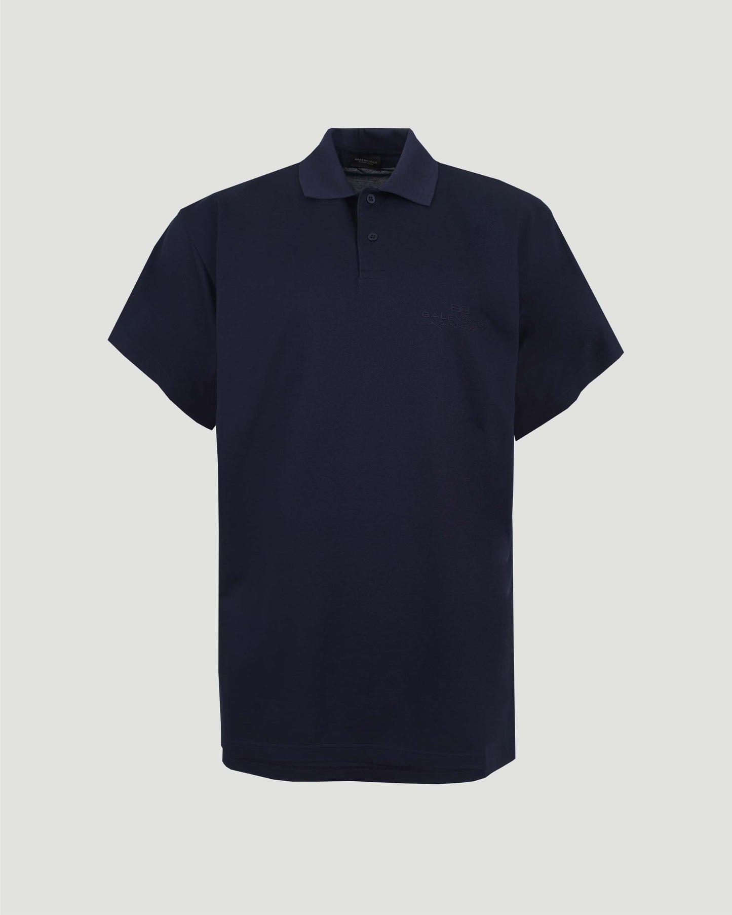 Cotton Polo Shirt in Navy