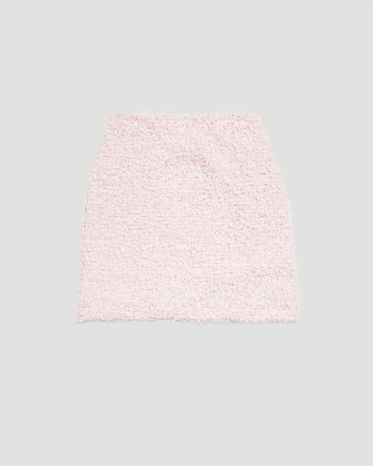 TWEED MINI SKIRT IN PINK