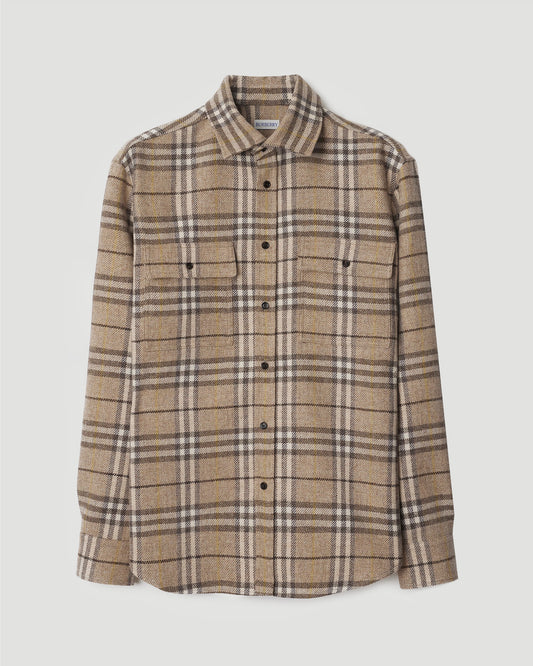 Oversized Check Wool Shirt