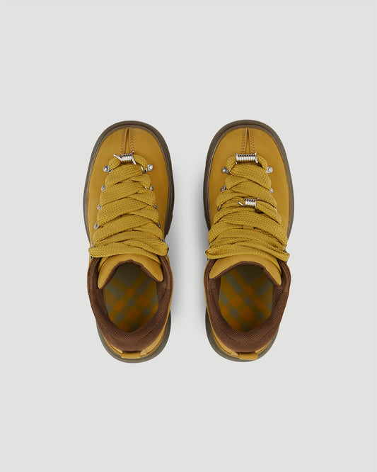 Lace-up leather ankle boots