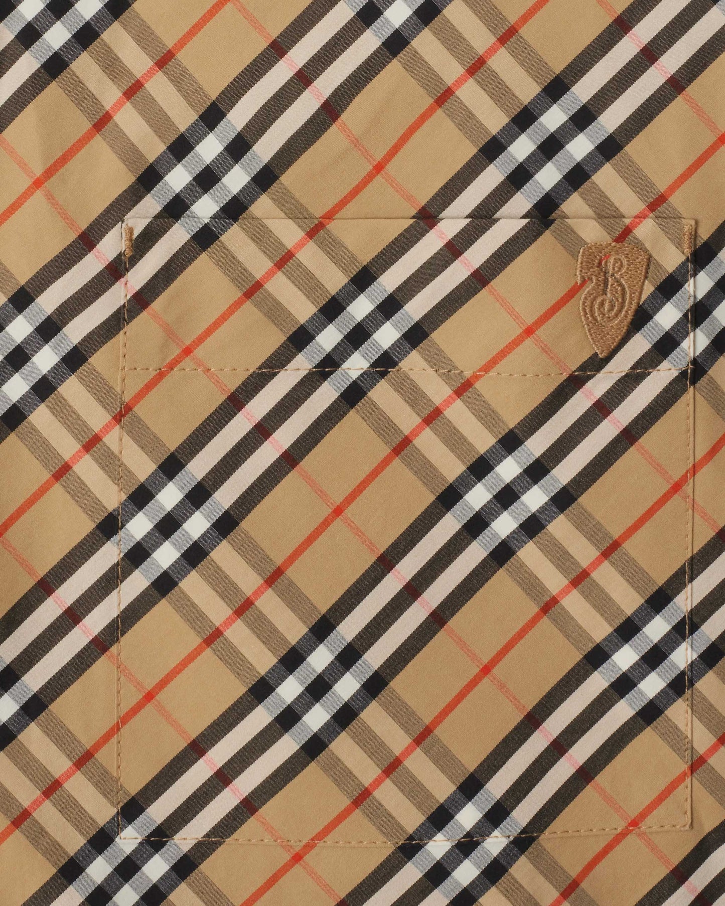 Cropped Check Cotton Shirt