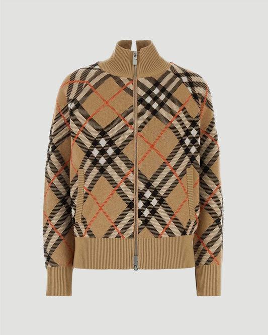 Knit Check Cardigan
