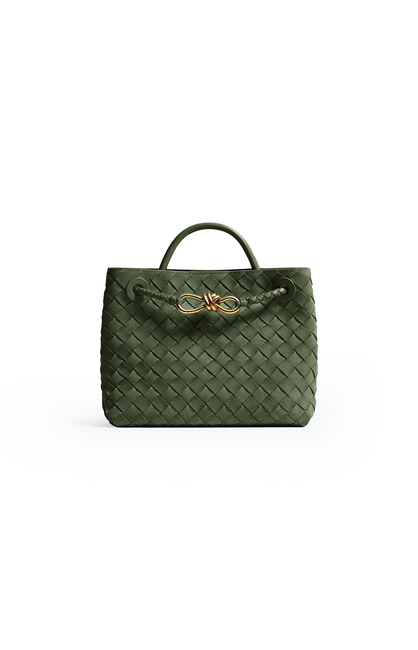 Small Andiamo Bag in Green Tweed