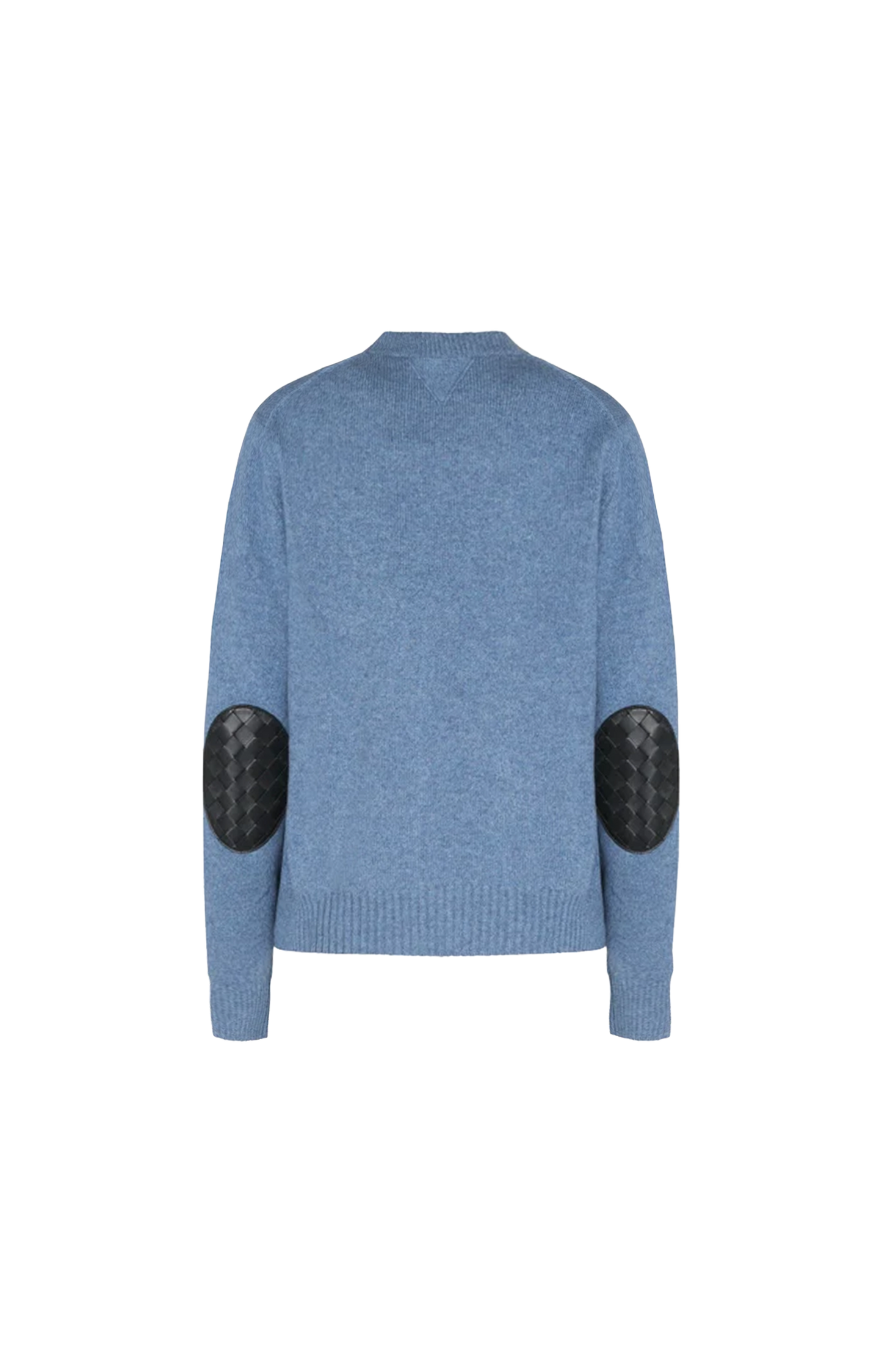 Cashmere Sweater with Intrecciato Leather Elbow Patches
