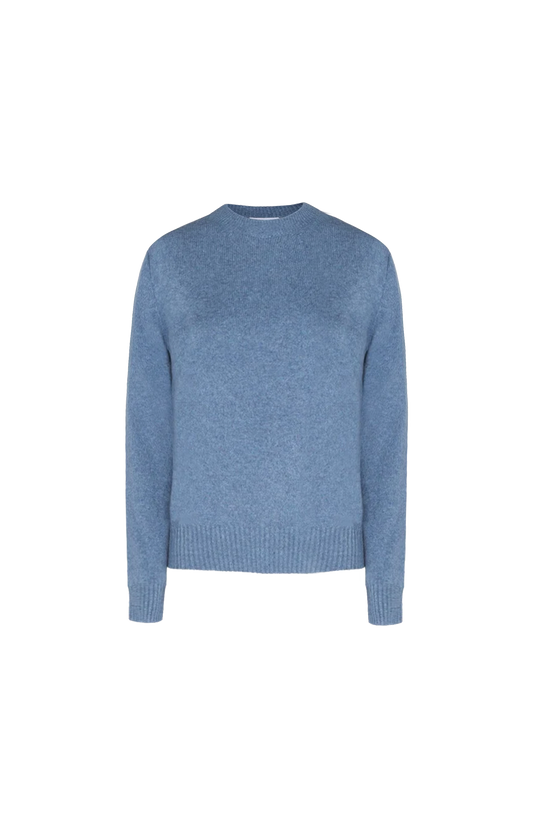 Cashmere Sweater with Intrecciato Leather Elbow Patches