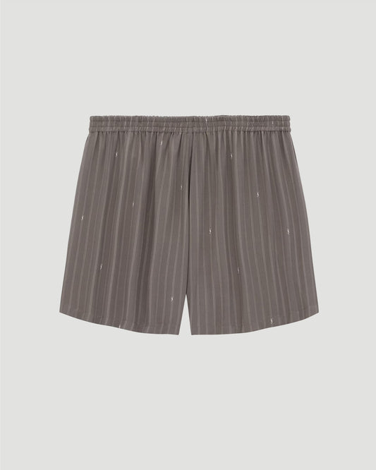 CASSANDRE SHORTS IN STRPED SILK CREPE DE CHINE