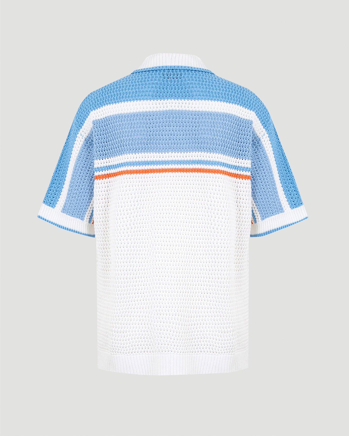 Cotton Tennis Short-Sleeve Crochet Shirt