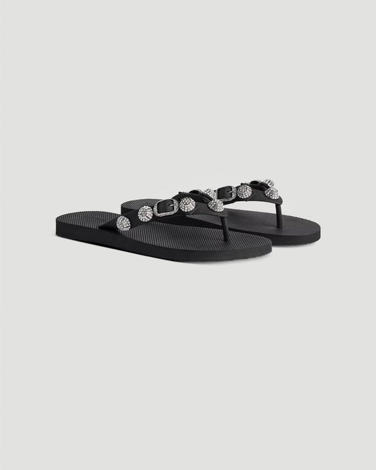 Cagole Thong Sandal in Black