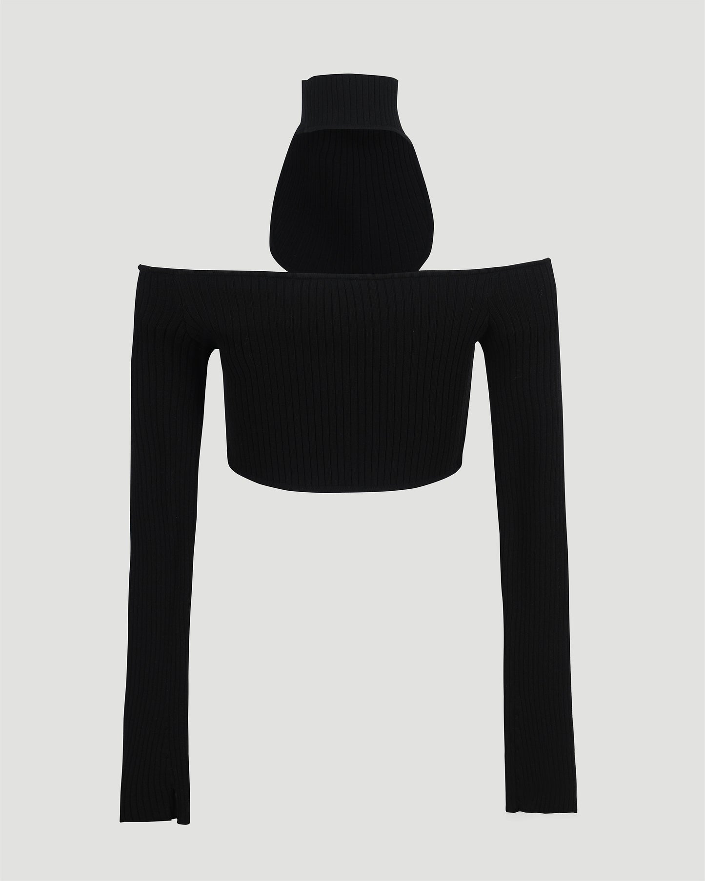 Cut-out jumper in black