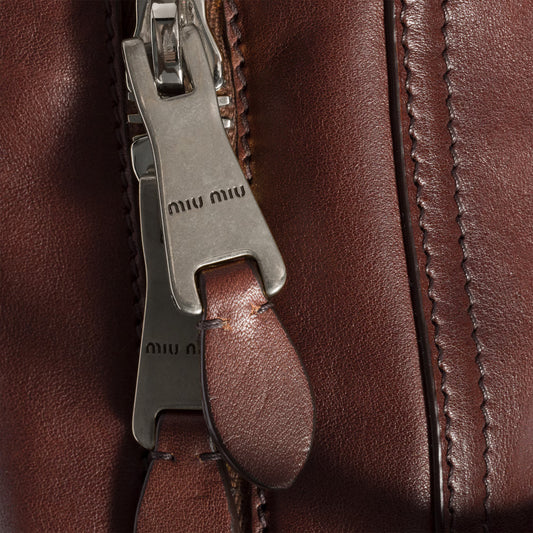 Miu Miu Vivant Leather Bag in Briarwood — product photo 2