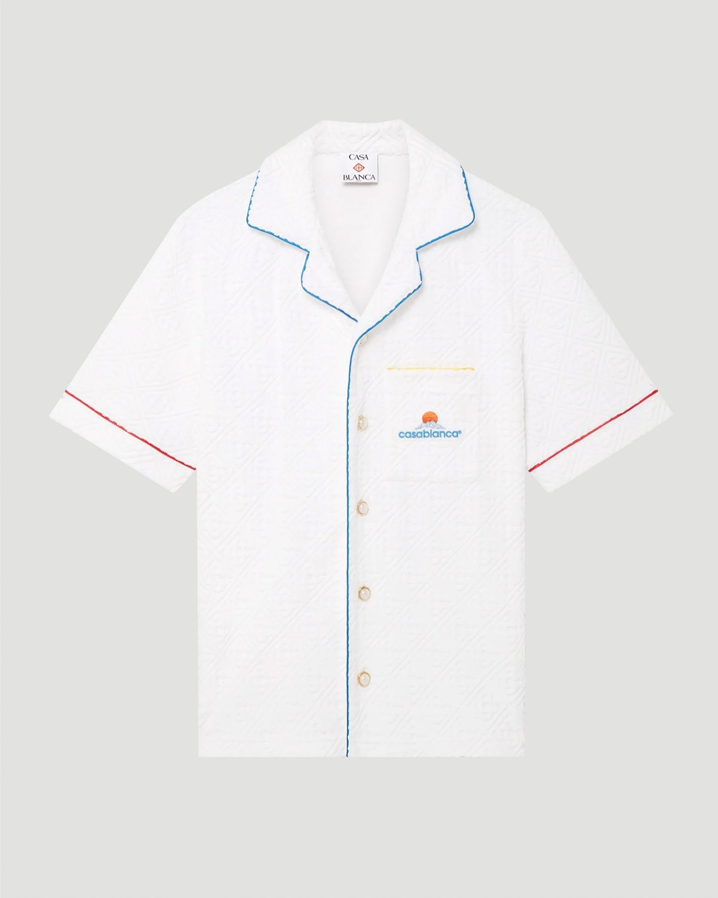 Monogram Jacquard Short-Sleeve Towelling Shirt