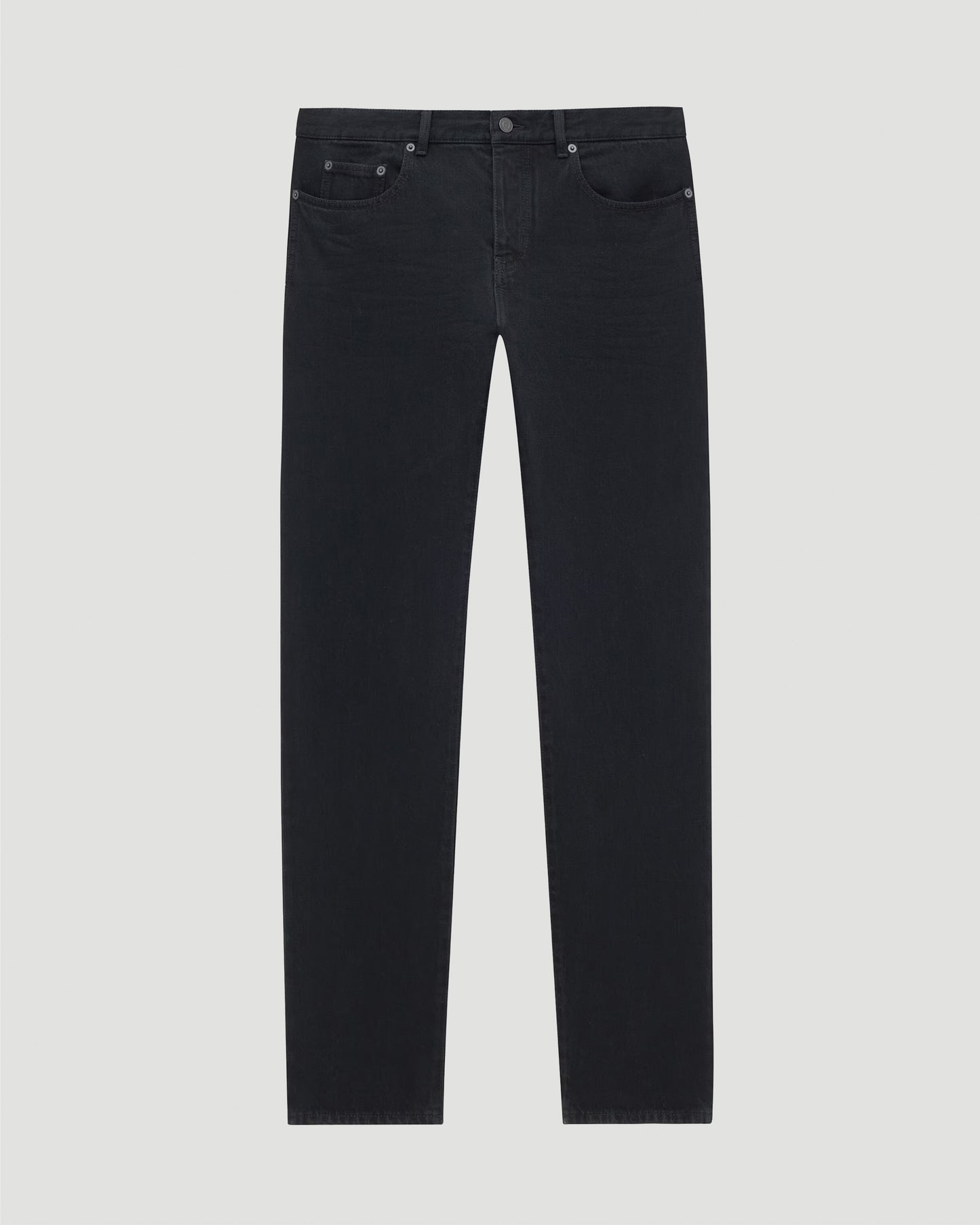 Slim Jeans in Plain Carbon Black Denim