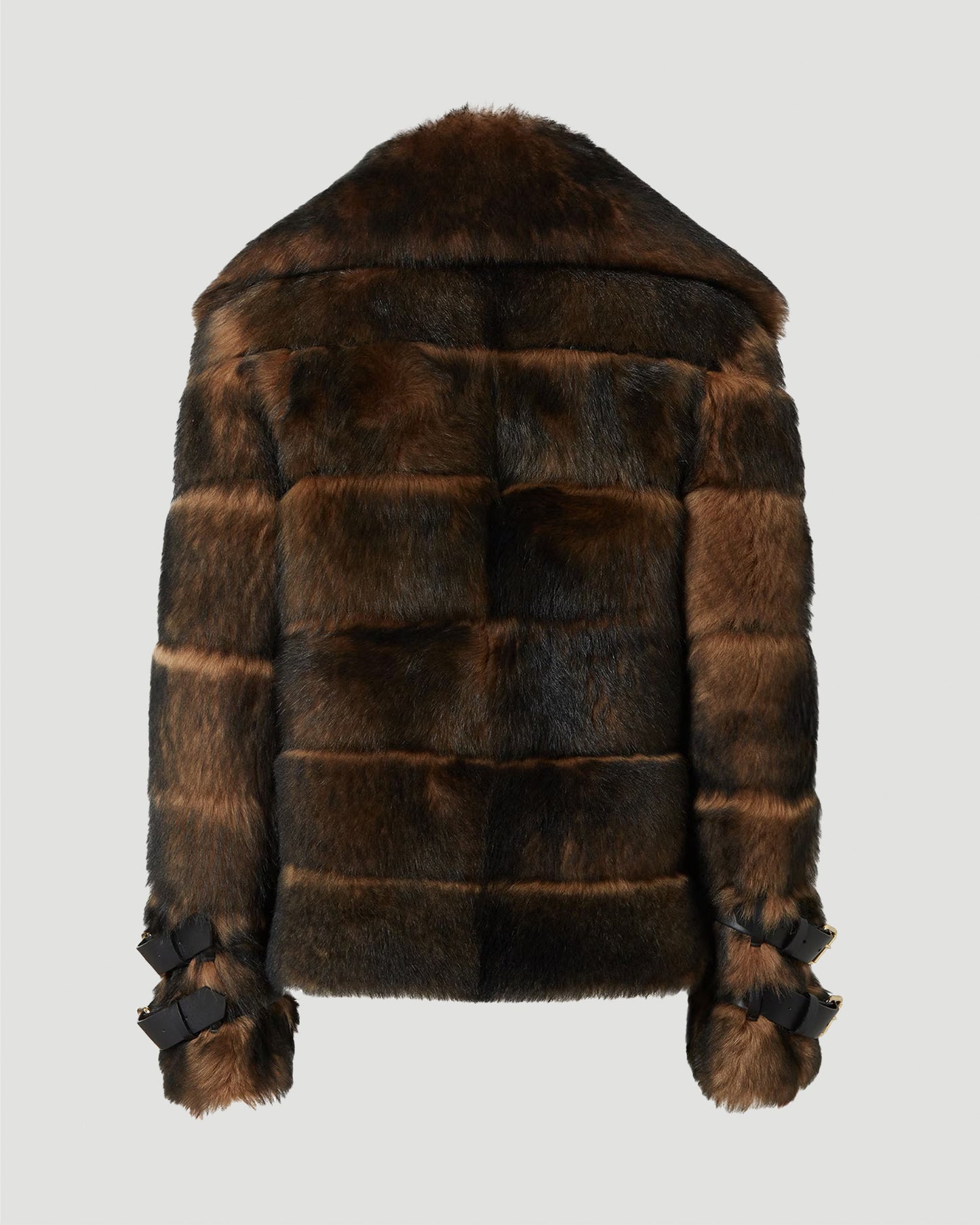 Brown Dorsato Shearling and Nappa Leather Jacket