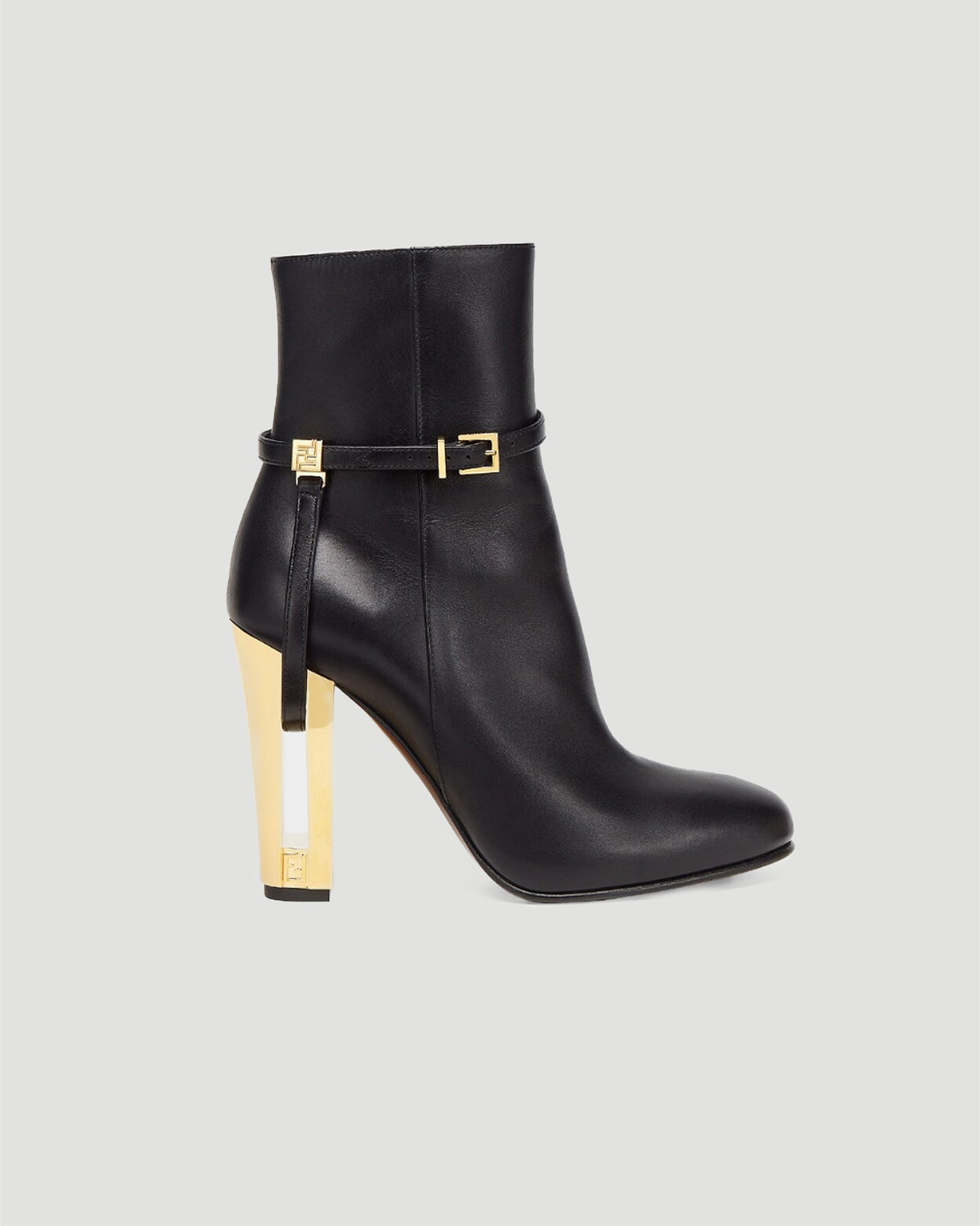 Delfina leather high-heeled ankle boots