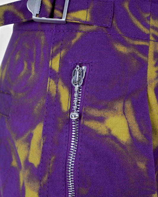 Rose print trousers