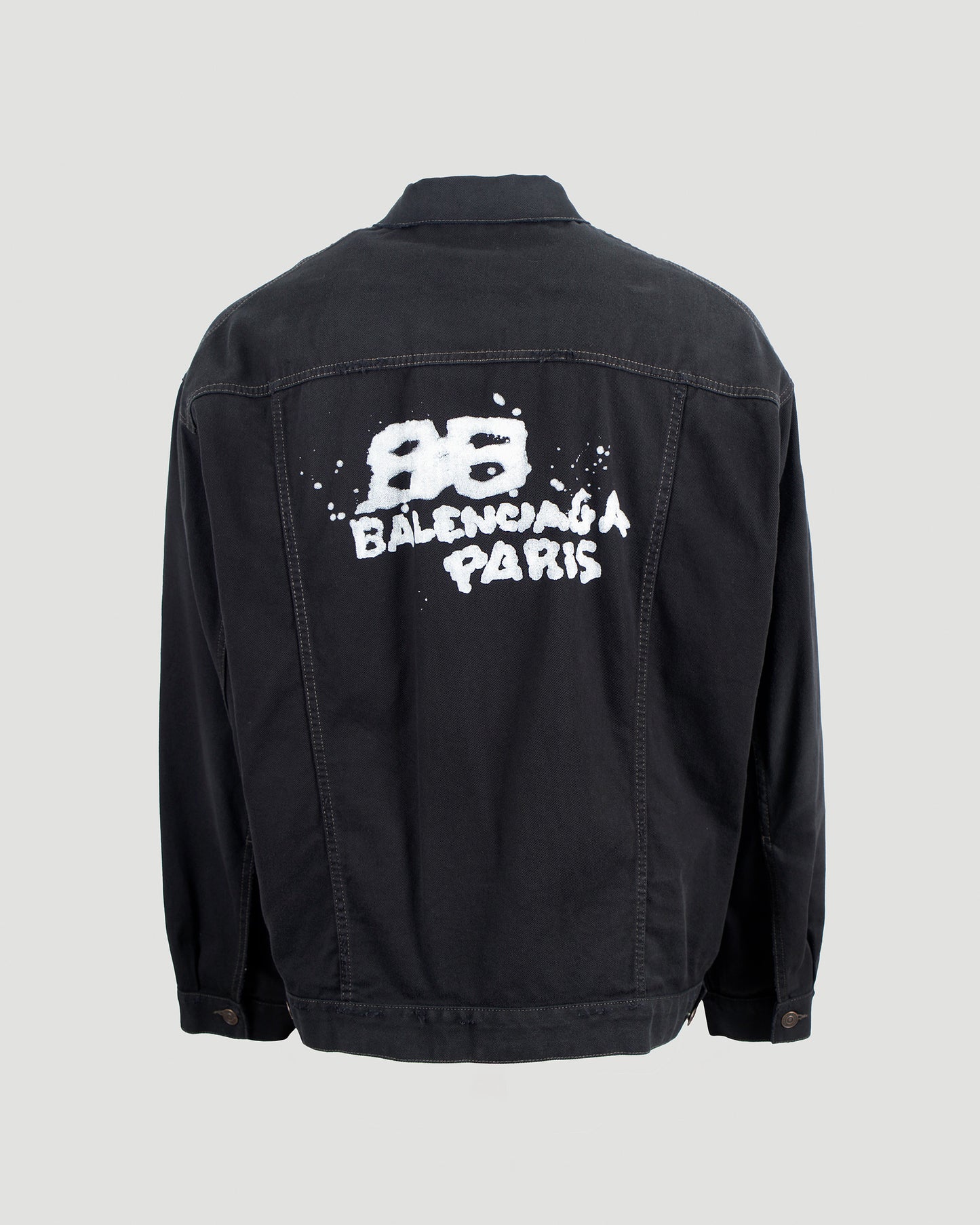HAND DRAWN BB ICON OVERSIZED JACKET IN BLACK